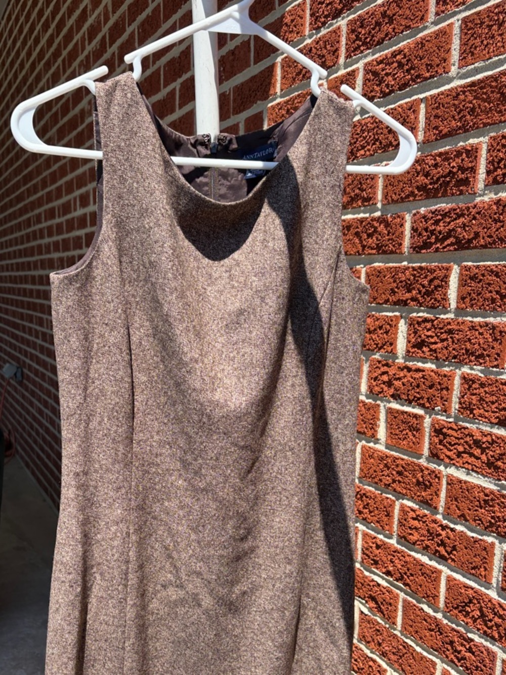 Ann Taylor Brown Tweed Dress